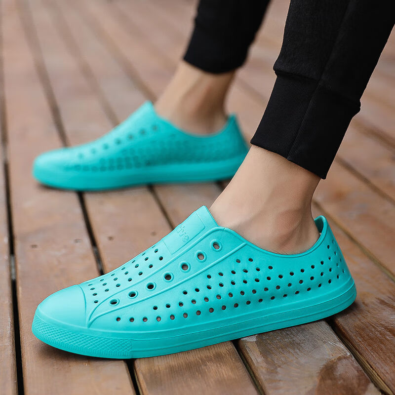 秋季泡沫凉鞋男女百搭防滑防水透气软底护士小白鞋男红色36