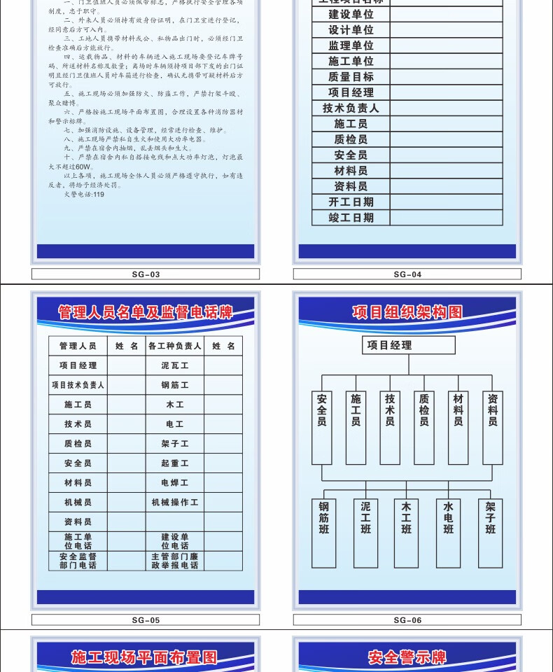 进入施工现场建筑工地全套标准管理制度五牌一图八大员岗位职责监理员