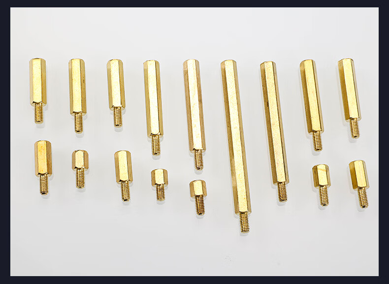 m3铜柱六角铜柱机箱螺丝钉单通螺母柱主板支撑柱隔离柱单头铜螺柱阙拈