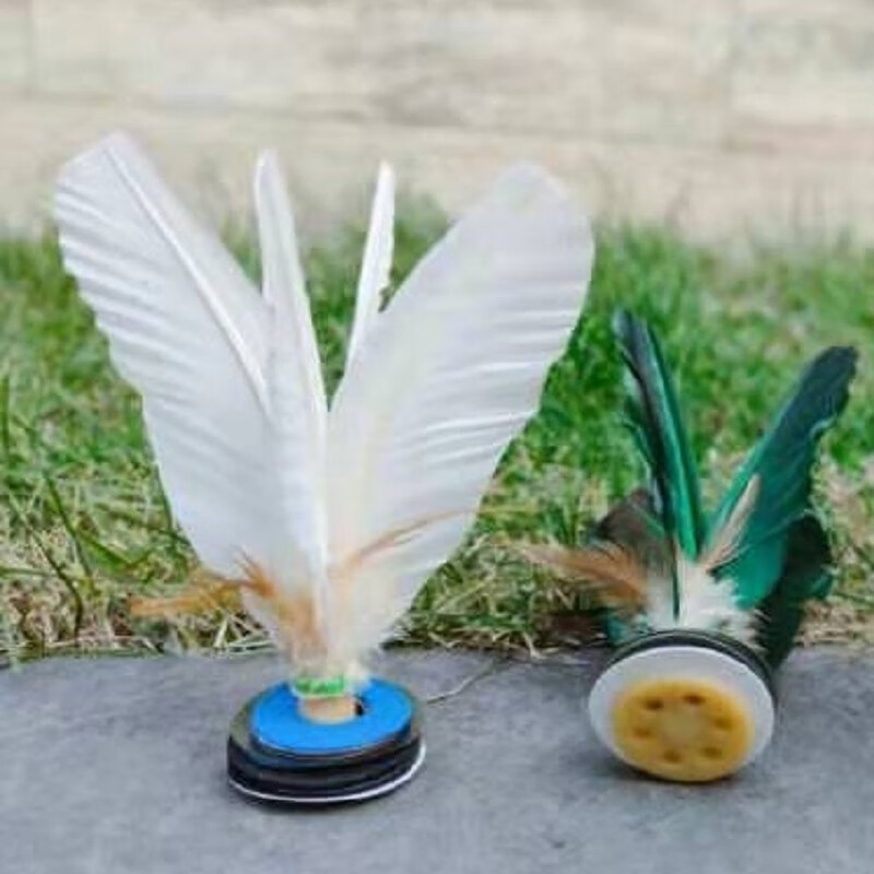 【捡漏】冰王子大白毽10个装快慢直毛学生训练踢毽子比赛疙瘩底 16cm