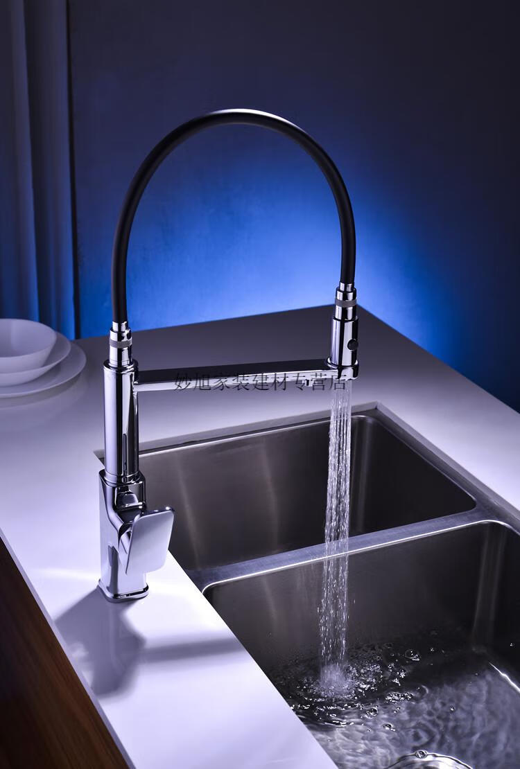 当代水龙头德国当代卫浴高端全铜冷热带纯净水旋转菜盆三合一直饮厨房