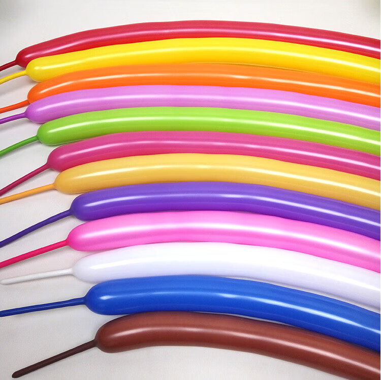 260加厚小太子长条魔术气球编织造型装饰七彩色儿童玩具汽球 长条气球