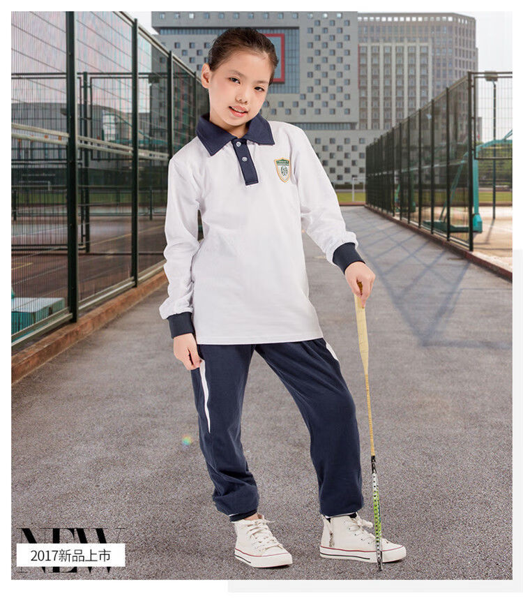 广州天河区校服龙口西小学生夏季短裤短袖t恤长裤运动 长袖t恤 120