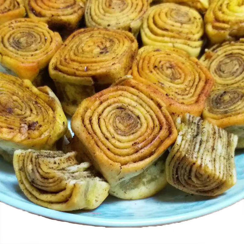 甘肃民勤特产灶卷迷你胡麻盐卷卷烤花卷健康休闲小吃35个一件1斤35个