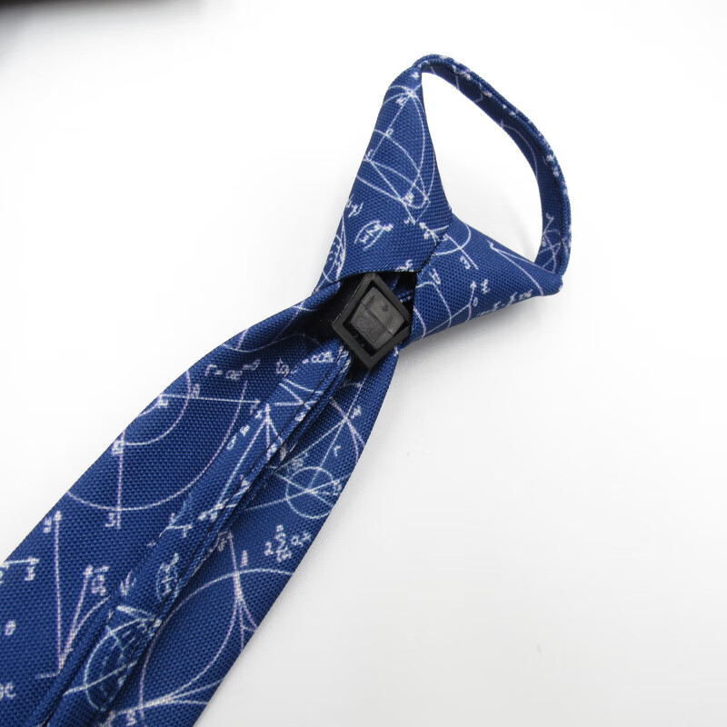 新品拉链领带男黄色领带男数学物理图案设计的领带男正装浅黄色男潮