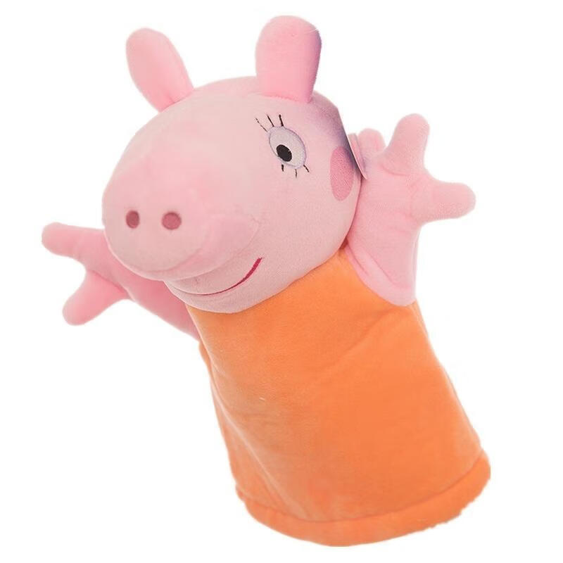 小猪佩奇毛绒玩具手偶小猪佩奇手偶卡通毛绒玩具乔治儿童手指玩偶表演