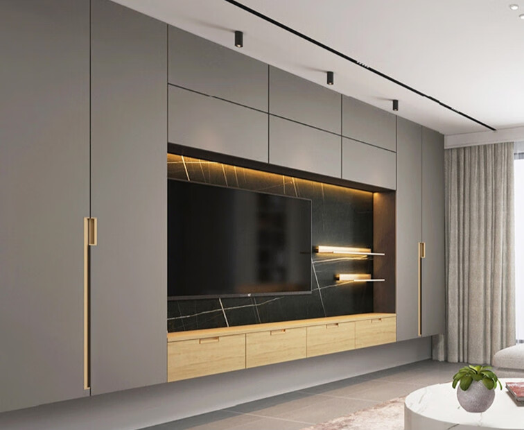 定制黑色1米超长暗装g型拉手内嵌入式隐形暗藏衣柜门橱柜抽屉金色把手