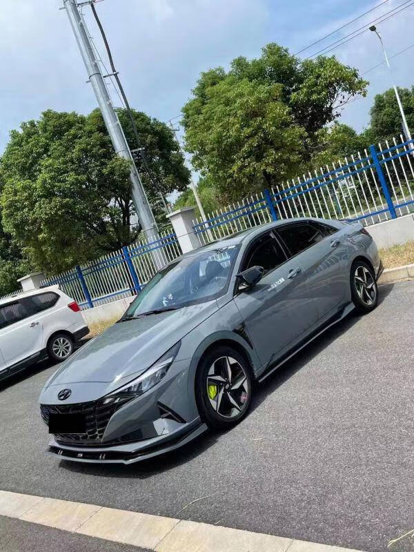 适用于21款现代七代伊兰特前铲北京一体式后扰流改装包围后唇前唇侧裙