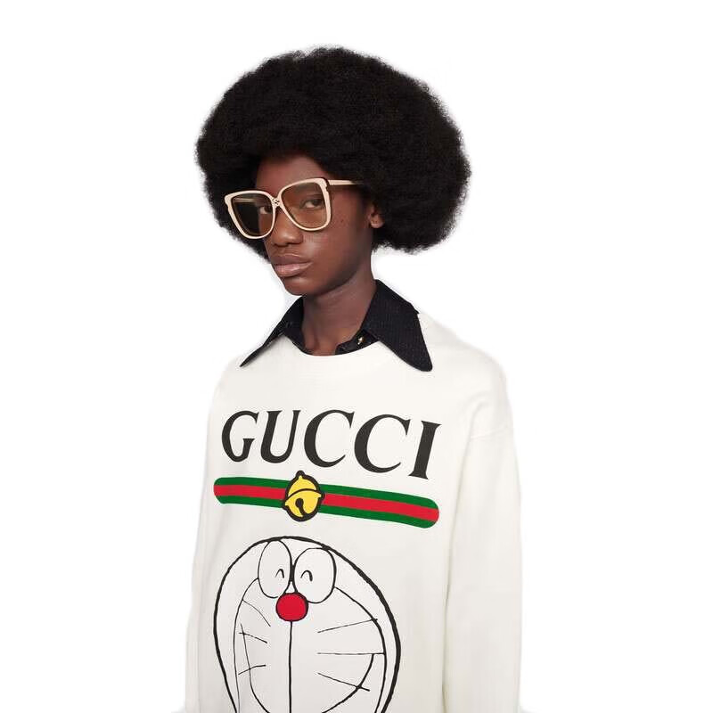 gucci古驰女装圆领哆啦a梦印花卫衣运动衫617964代购预售预售代购xj
