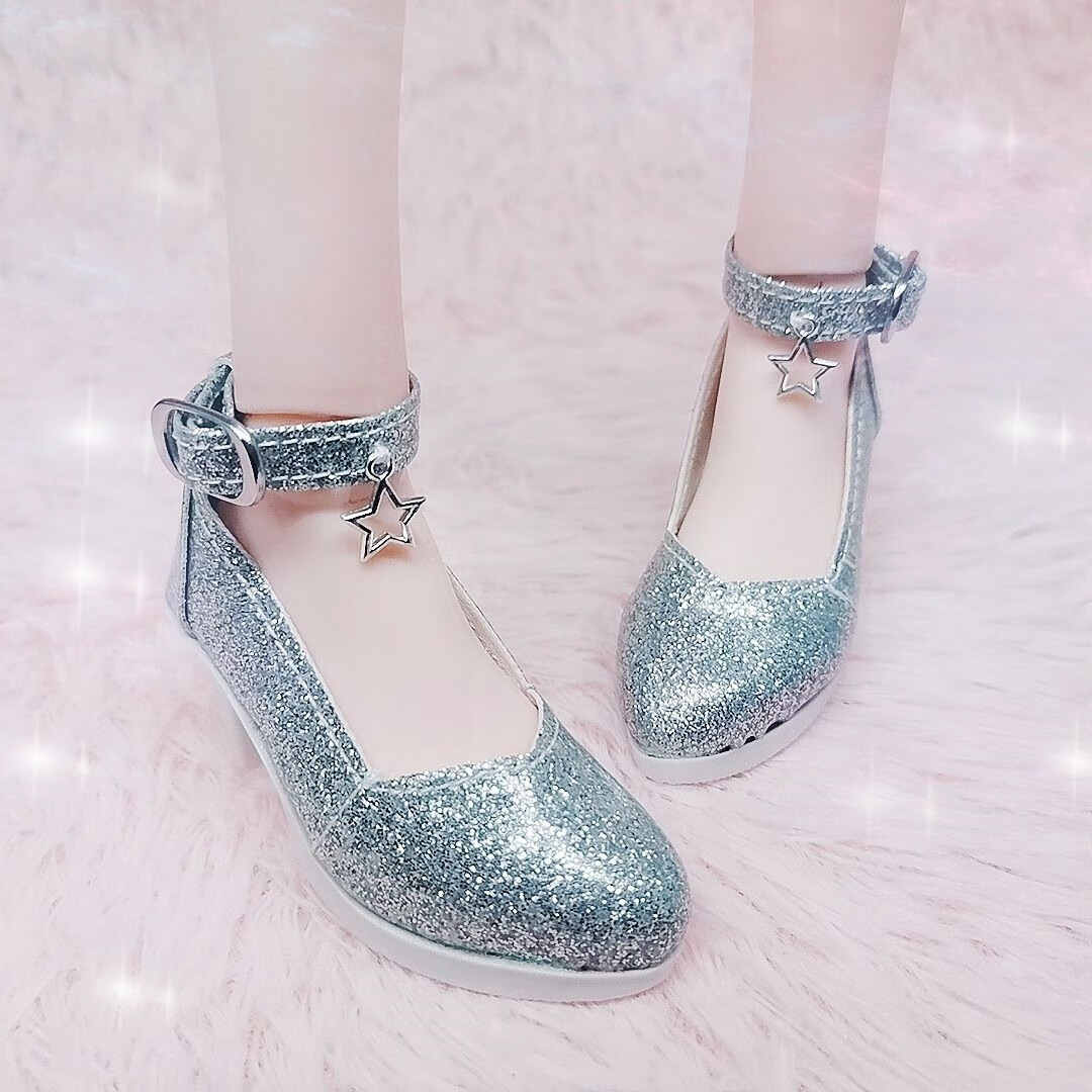 60厘米芭比娃娃鞋子bjd叶罗丽娃娃帆布鞋绣花鞋长靴高跟皮鞋配件 热卖