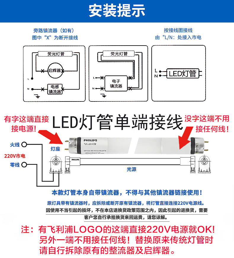 led灯支架线路安装图解图片