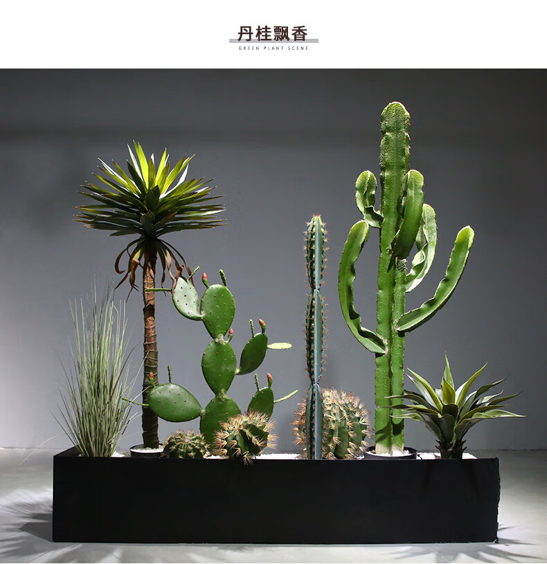 卡芬蒂仿真绿植大型造景装饰仿仙人掌橱窗室内北欧大型植物仙人柱盆栽