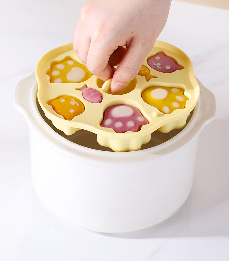 辅食工具食品级婴儿硅胶可蒸糕模具蛋糕点米糕发糕宝宝辅食工具家用耐
