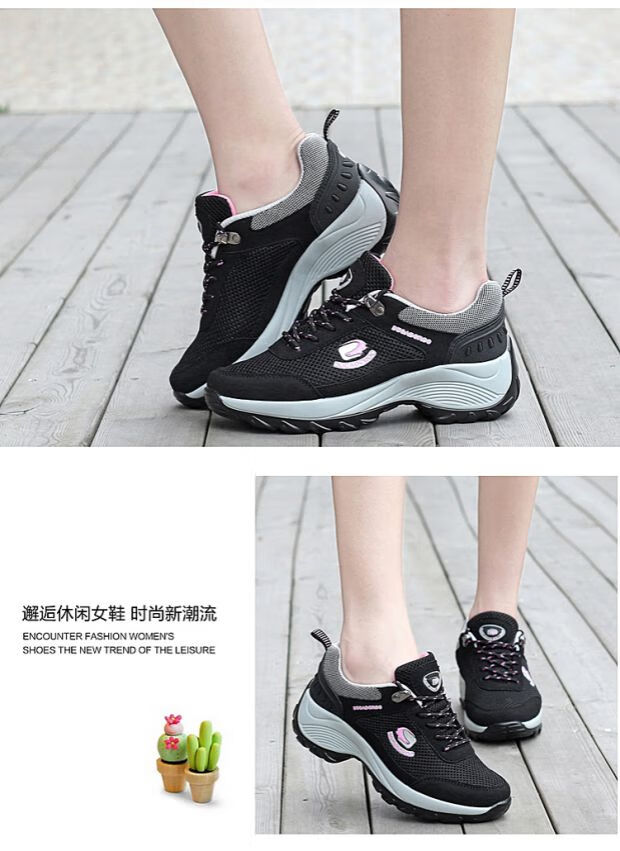 码女鞋厚底跑步运动鞋女探路者探路者灰色探路者探路者35鞋码偏小一码
