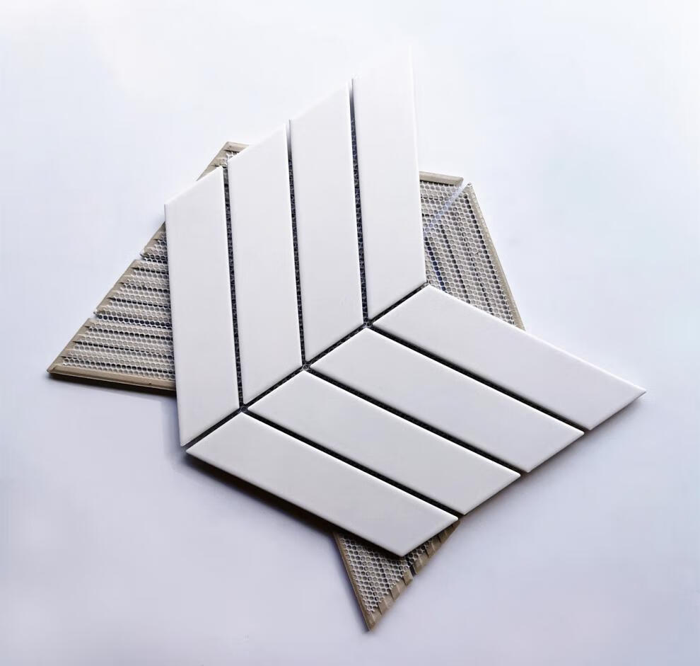 全瓷鱼骨小瓷砖 长条长方形陶瓷马赛克卫生间阳台厨房墙砖 飞机砖(有