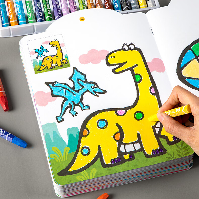 儿童入门画画本0123岁4宝宝幼儿涂色书绘画填色绘本图画册玩具03岁玩