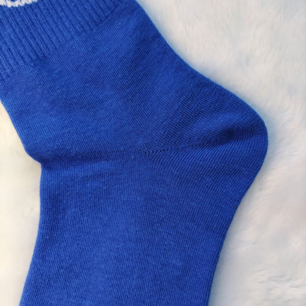 袜子女中长学生袜子高筒长袜女宝蓝色韩版潮流冬季新款高帮袜运动中筒