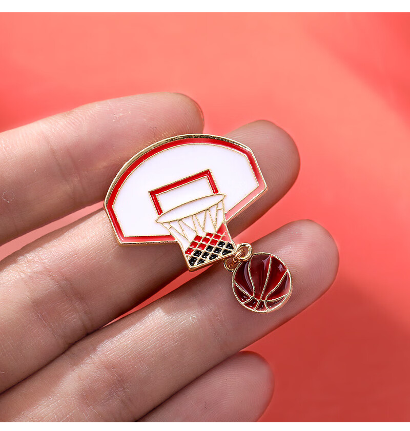 jicai橙子胸针科比篮球迷徽章金属潮球迷学生情侣卡通个性书包饰品