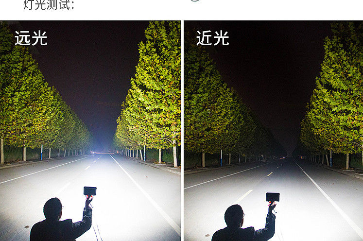 led车灯远近光12v80v工程车农用车电动车三轮车四轮车电瓶车大灯 七寸