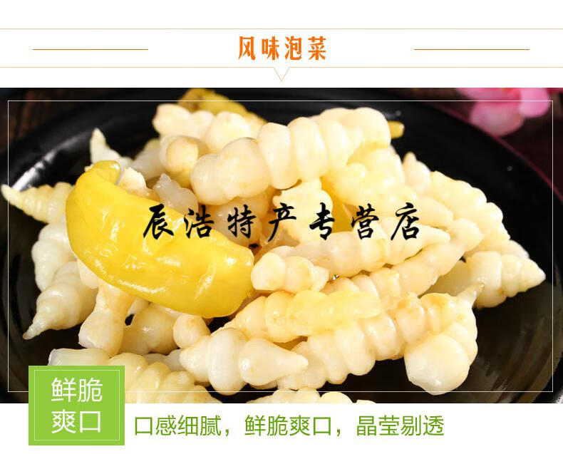 泡椒宝塔菜400g 地环草石蚕地牯牛螺丝菜泡菜凉菜