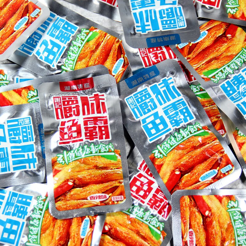 谛品居 ) 嚼味鱼霸香辣小鱼仔湖南特产麻辣鱼仔 香辣味(100包)【图片