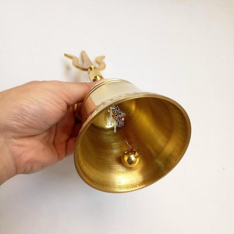 三清铃道家摇铃道教用品道教三清铃三叉铃道士铜铃道铃佛铃纯铜铃铛