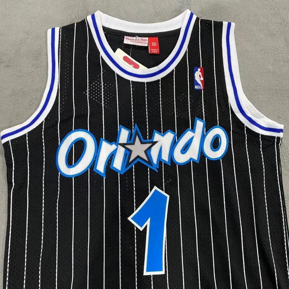 滕讯体育同款猛龙队卡特15号球衣麦迪魔术条纹1号刺绣复古篮球服 麦迪