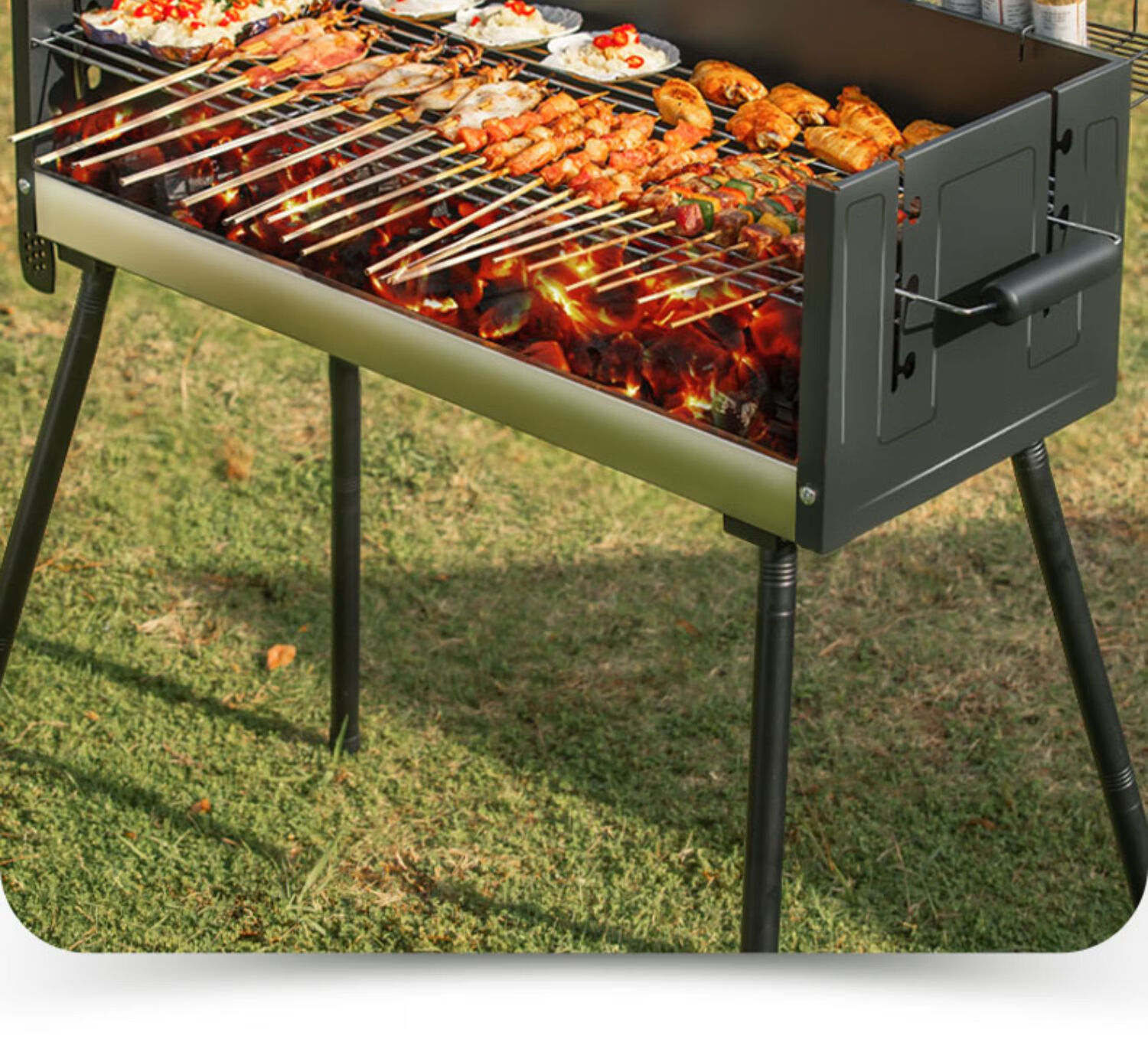 烧烤炉家用庭院bbq户外烧烤架烤肉炉子便携木炭烧烤用品大全工具tx加