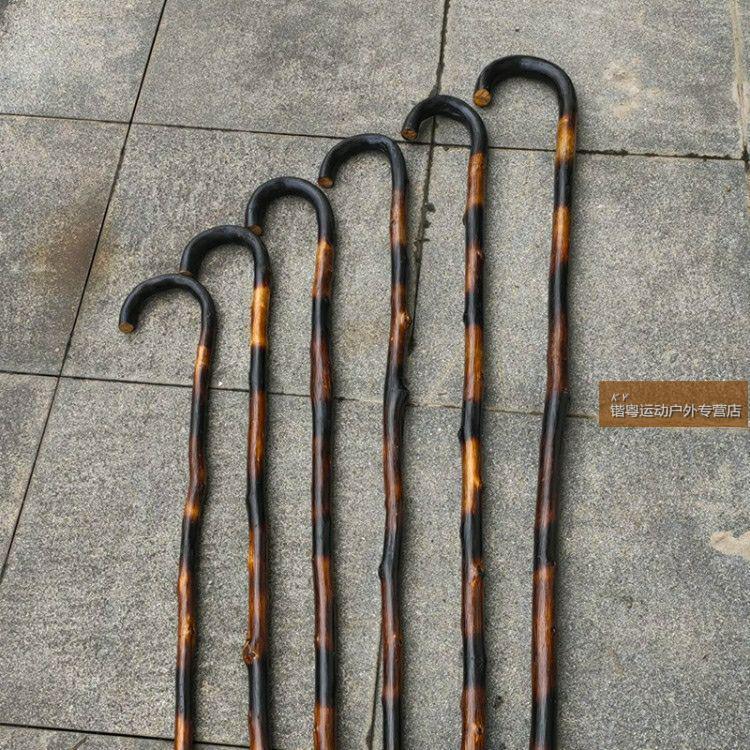 天然一体实木拐棍加长藤拐杖户外登山驴友手杖老年人助行手仗结实 1.