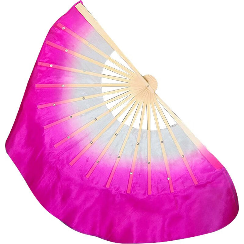 8寸扇 中国舞蹈家协会云南花灯安徽花鼓灯考级扇子手帕 8寸大红正染