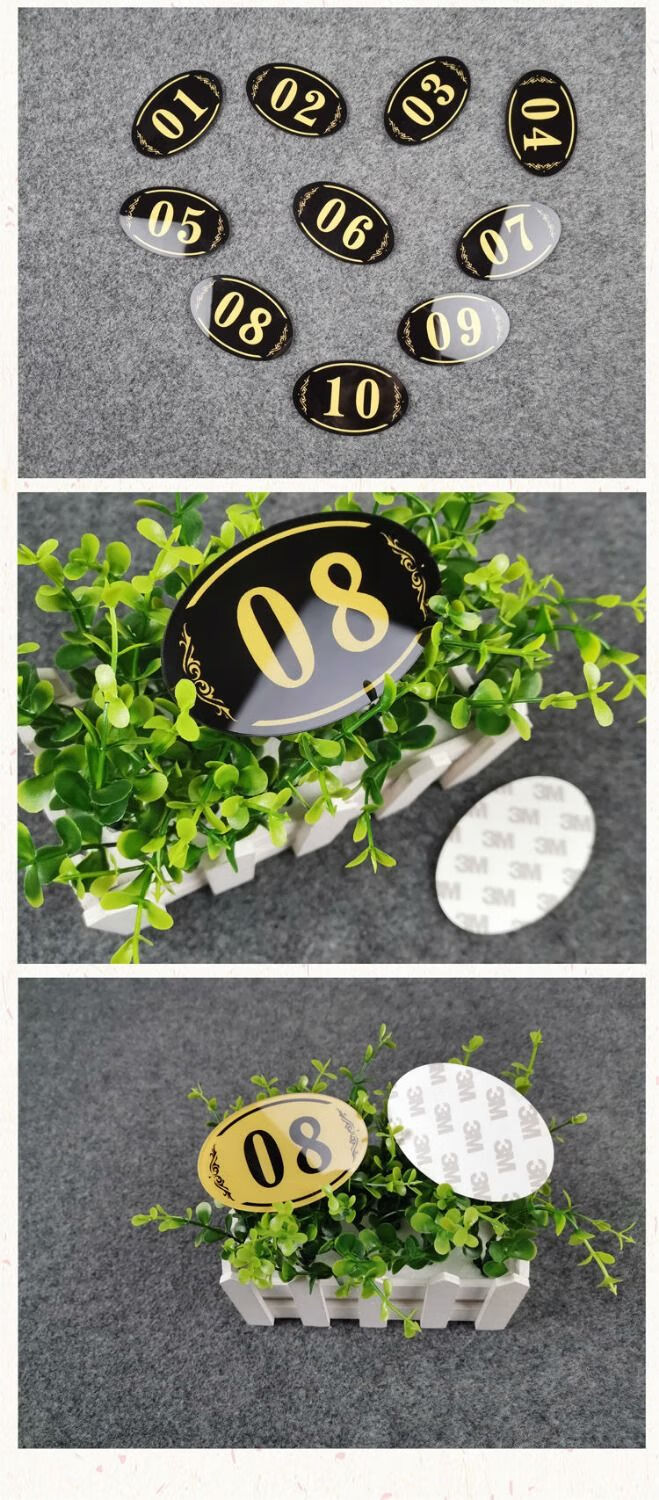 门牌号亚克力防水数字号码牌饭店桌号牌餐厅号贴桌号贴号码牌桌号贴门