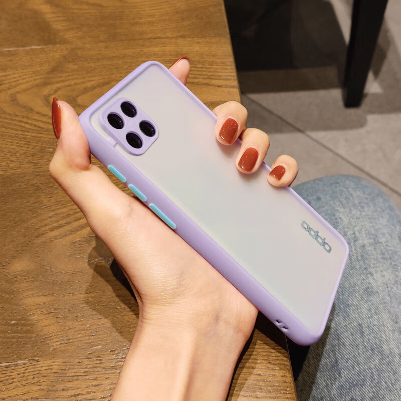 oppoa72手机壳磨砂硬壳肤感撞色护眼精孔防摔全包保护套薄男女趣器具
