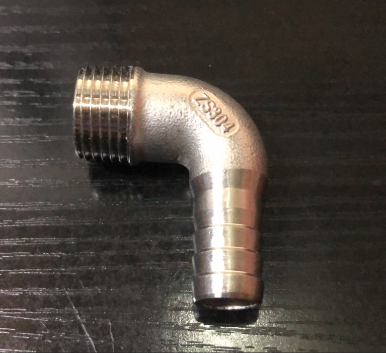 304不锈钢外丝弯头宝塔90度外螺纹格林头宝塔接头3分4分6分1寸3043分x