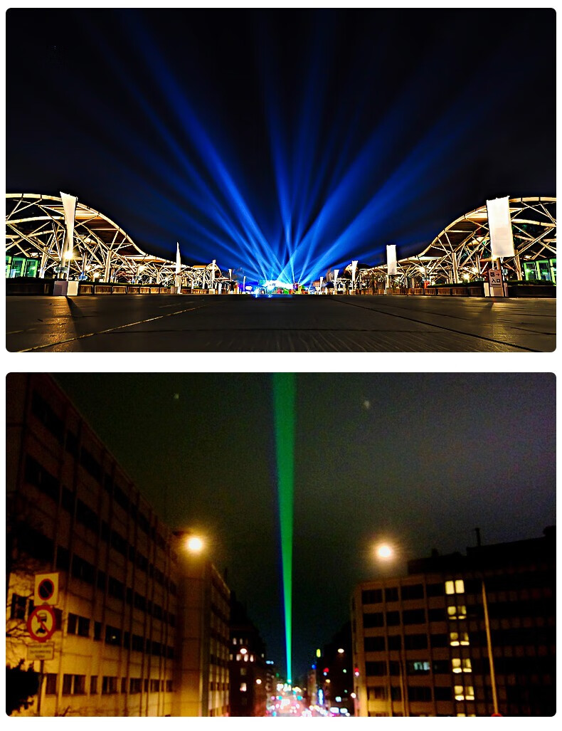 捷创灯光 户外防水探照灯摇头光束灯地标灯工地酒店楼顶空中玫瑰 3000