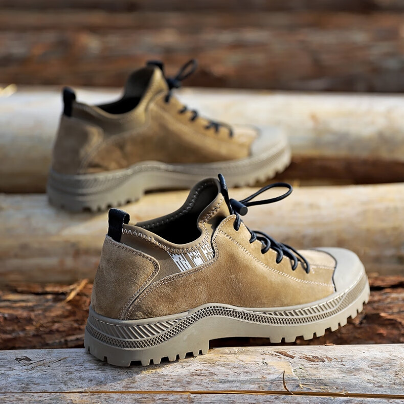 madx马丁靴男棕色中帮百搭轻便软底马蹄靴秋季机车风潮流小马j靴不累