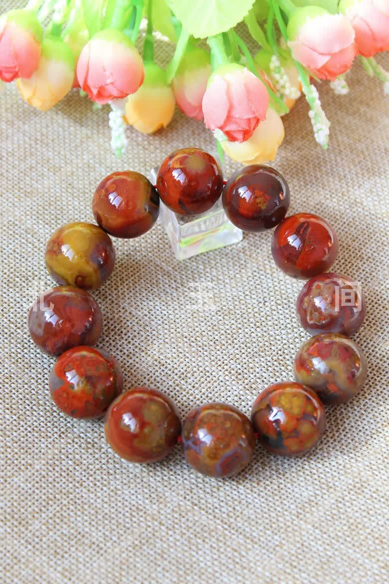 战国红玛瑙南水晶手链手串佛念珠圆文玩男女复古学生情侣宣化配饰定制
