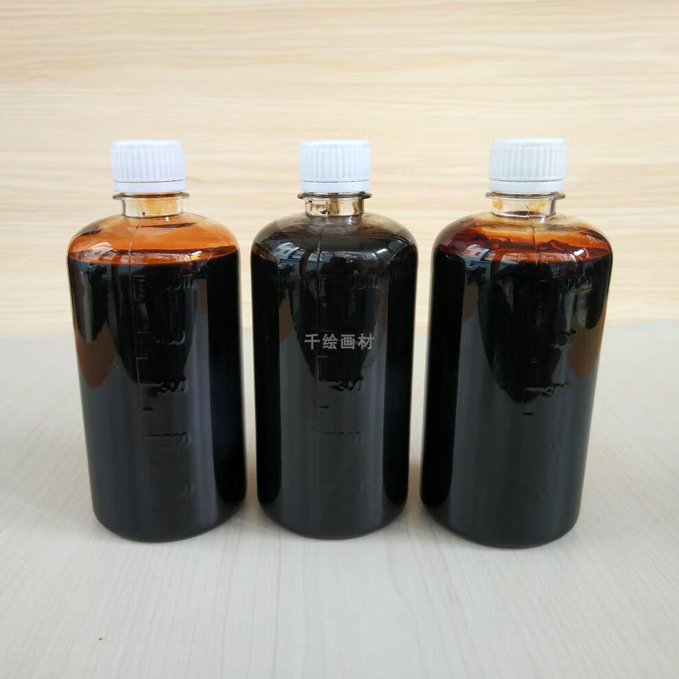 苏弘适用漆艺漆器漆画材料大漆阳江腰果漆 底漆黑漆透明漆面漆500ml