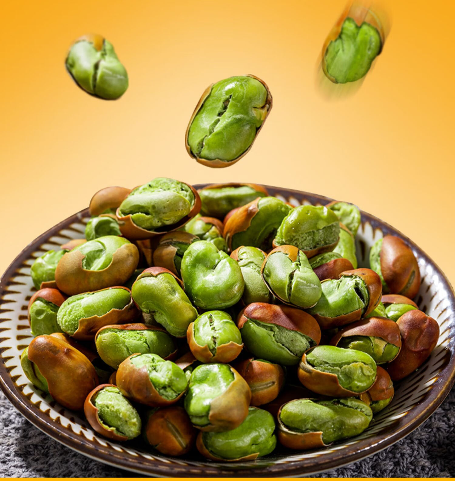 2022年新保山绿心蚕豆云南特产炒货原味香酥蚕豆休闲零食坚果整箱 绿