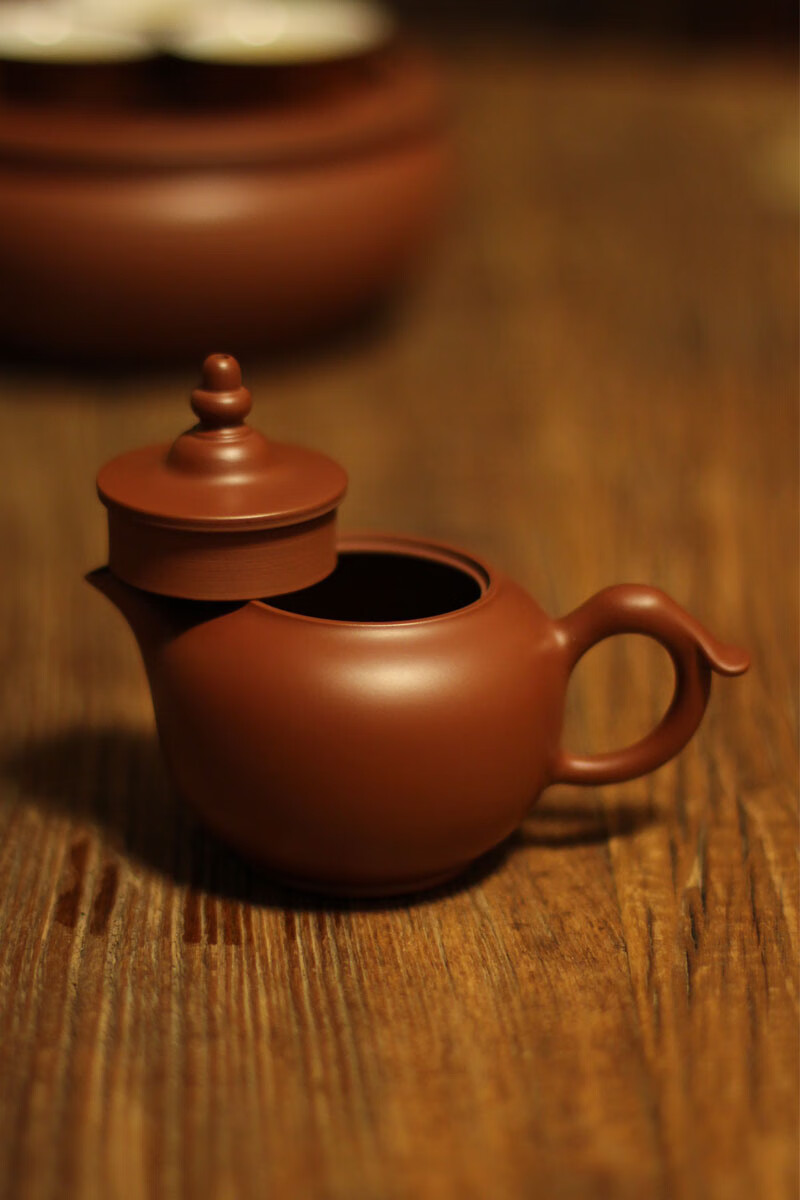 吴洁敏渔翁壶潮州正宗朱泥纯手拉茶壶紫砂全手工家用泡茶陶壶忆品壶居