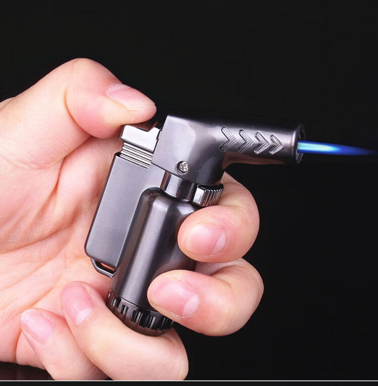 艾草专用点火神器点艾条打火机艾艾贴艾柱艾绒火枪防风点火器金属黑色