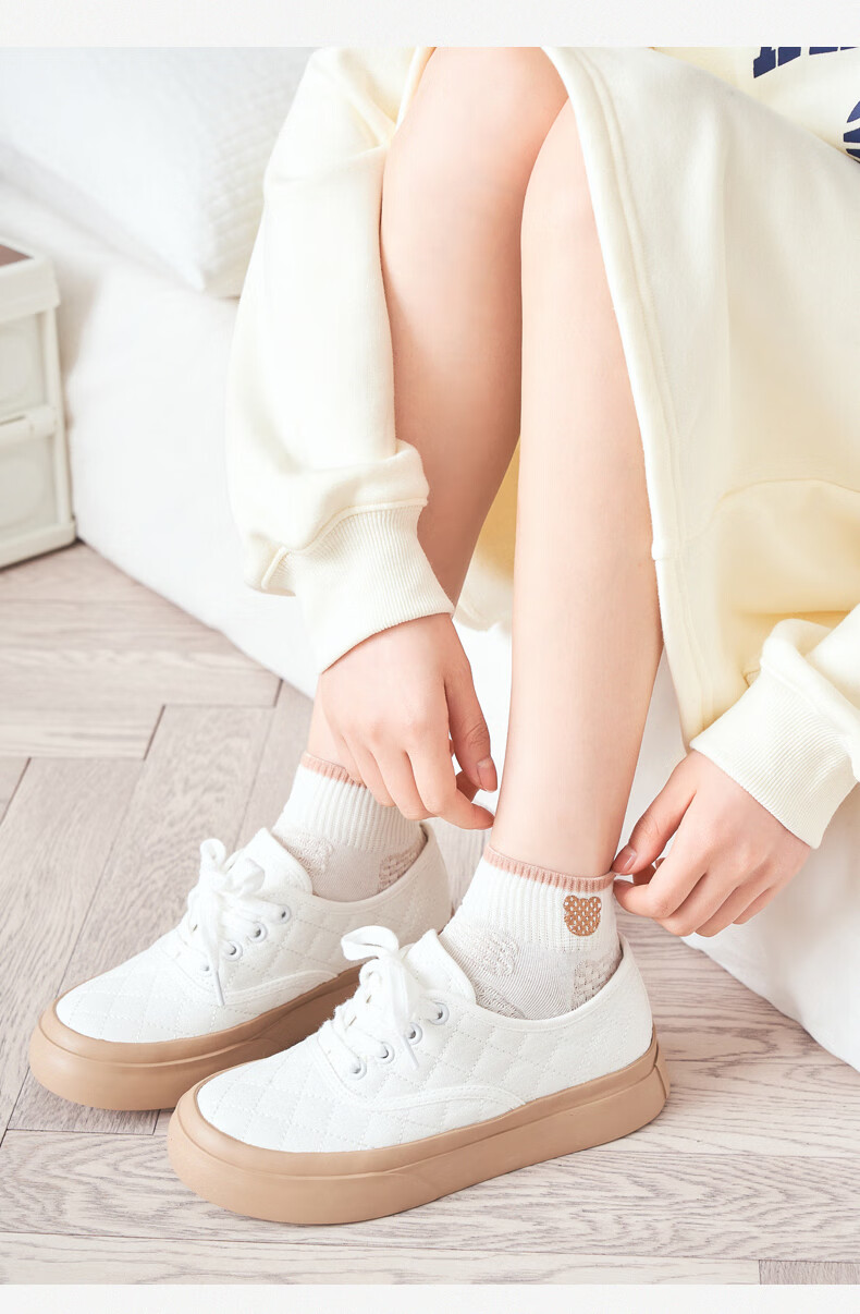 春夏纯棉袜子防臭透气吸汗薄款甜美女袜刺绣短袜秋季卡通低帮船袜吸汗