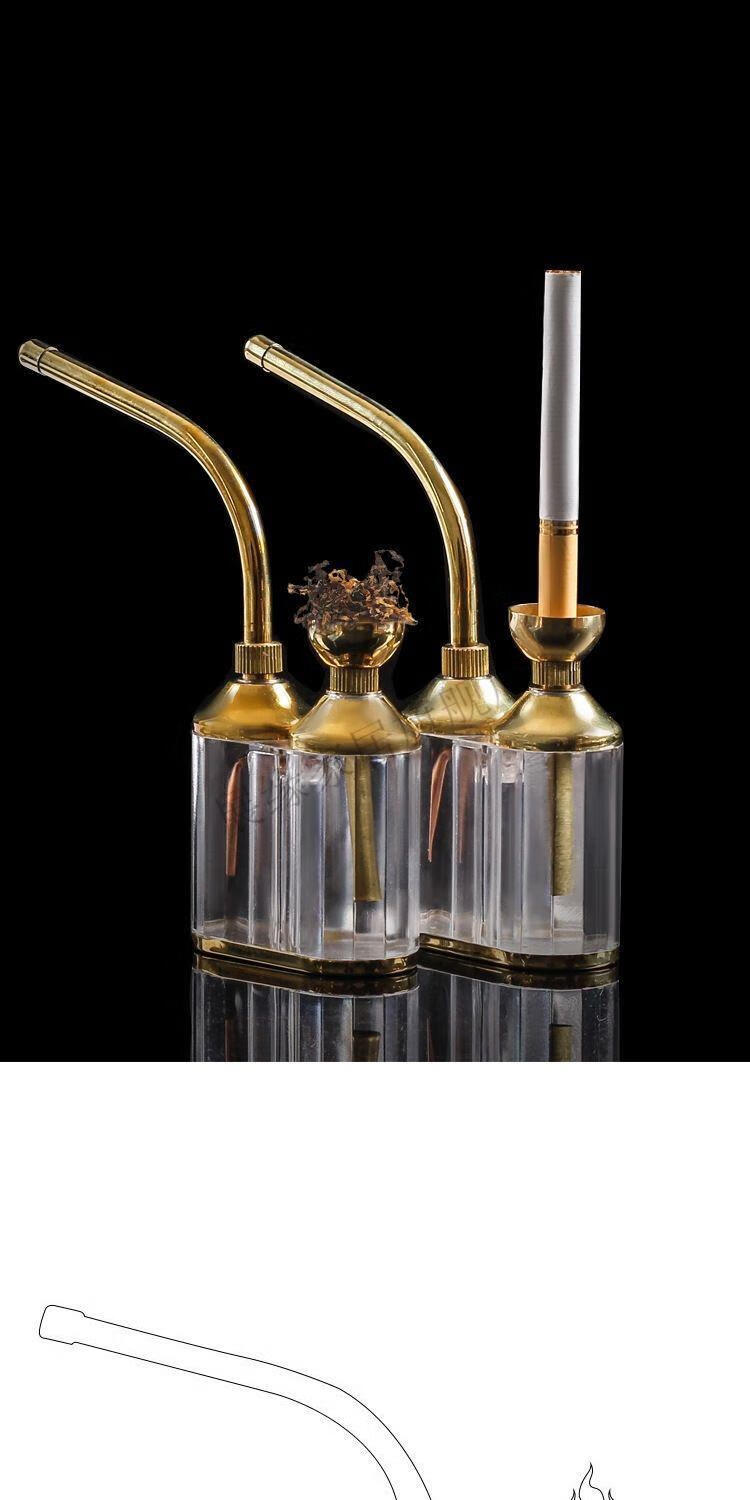 水烟斗两用玻璃烟锅老式水烟壶烟丝烟袋过滤烟嘴水烟筒全套男士两用