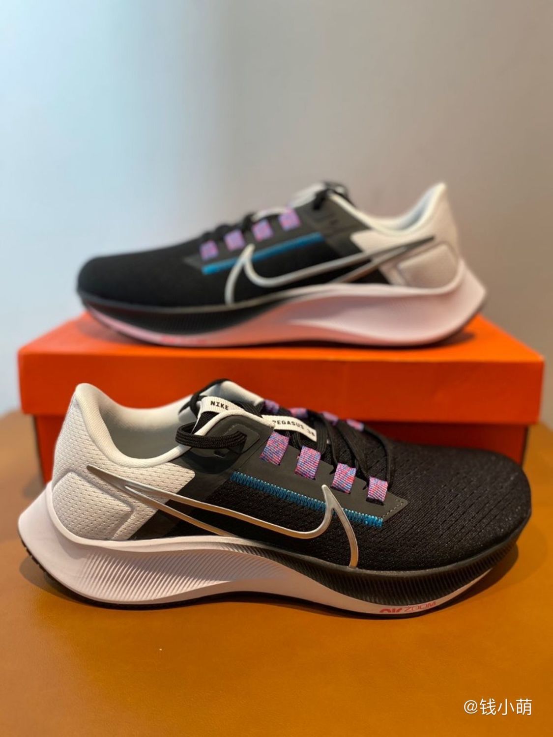 【毒】飞马zoom苏炳添跑步鞋纯原登月飞马38代气垫运动鞋 38代【黑白