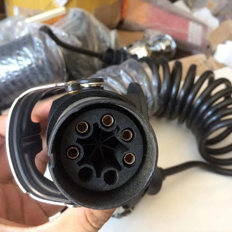 线半挂车连接线七孔电线七芯螺旋线解放j6连接线abs线河b abs款【图片