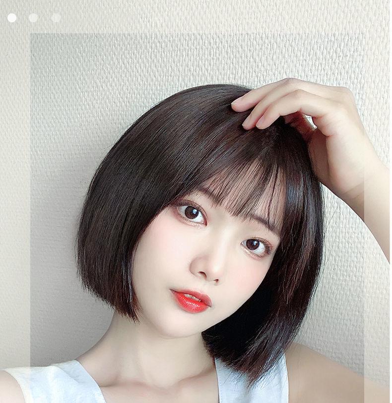 假发女短发圆脸新式发套波波头空气刘海气质修脸锁骨发自然全头套波波