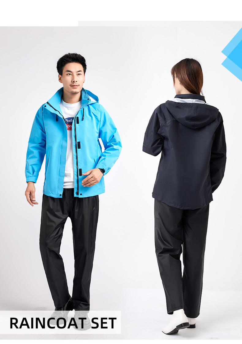 户外防晒防雨衣服男士2022新款雨衣雨裤套装分体式男士女防暴雨外卖