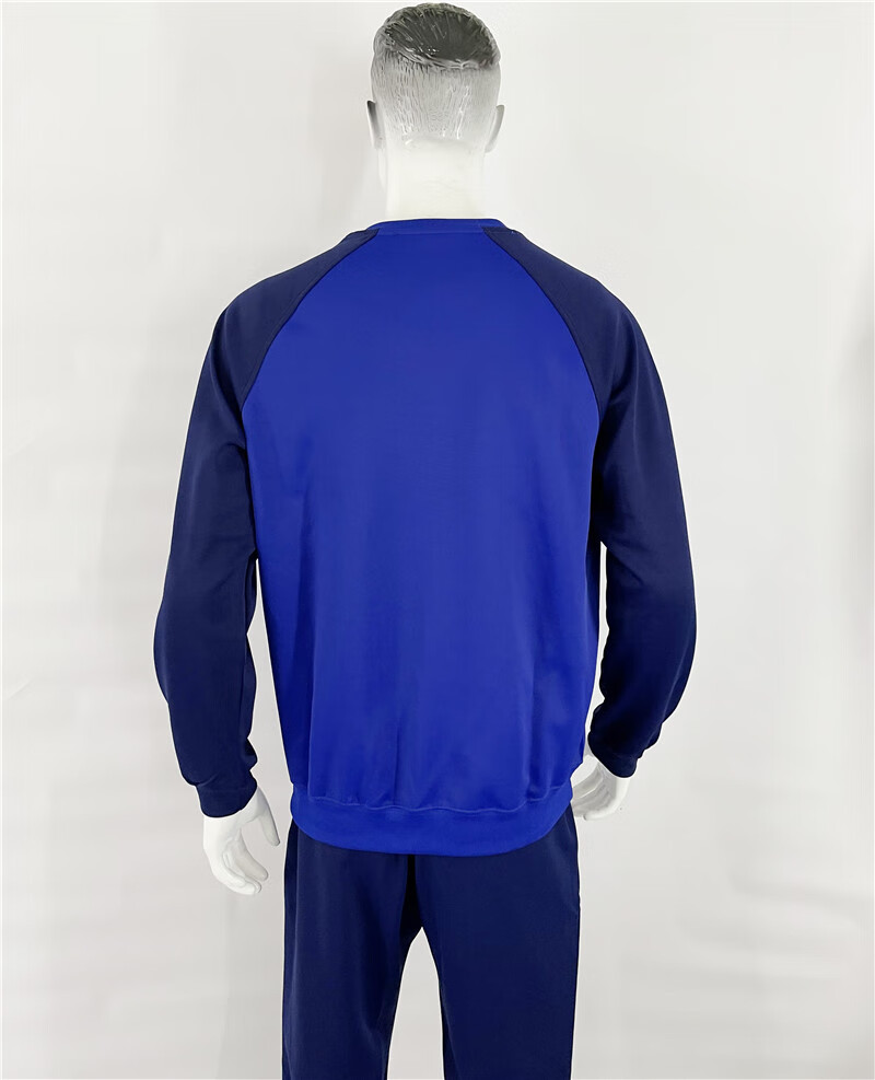 军训服装特训服新长袖专职圆领衫上衣春秋蓝色体能训练作训服打底t桖