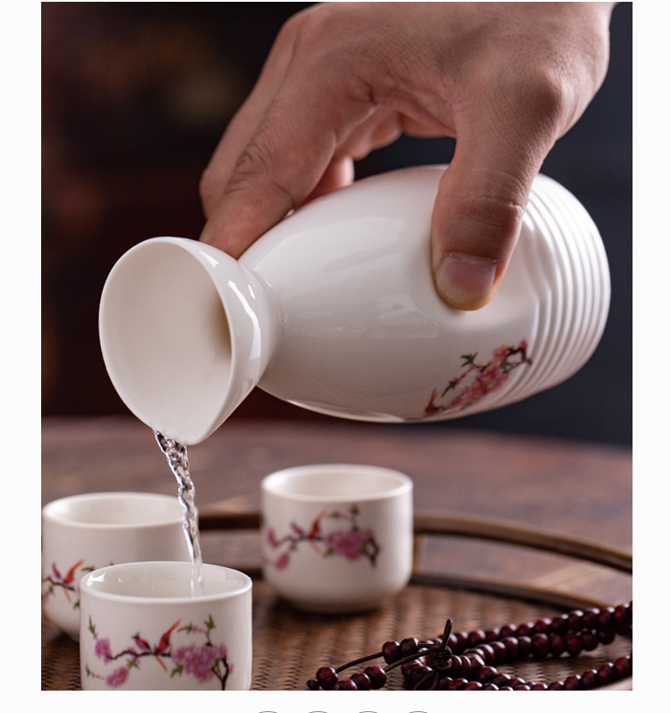 螺冠鹤螺冠鹤 古风陶瓷家用烫酒壶温酒器黄酒烈酒烧酒日式清酒壶白酒