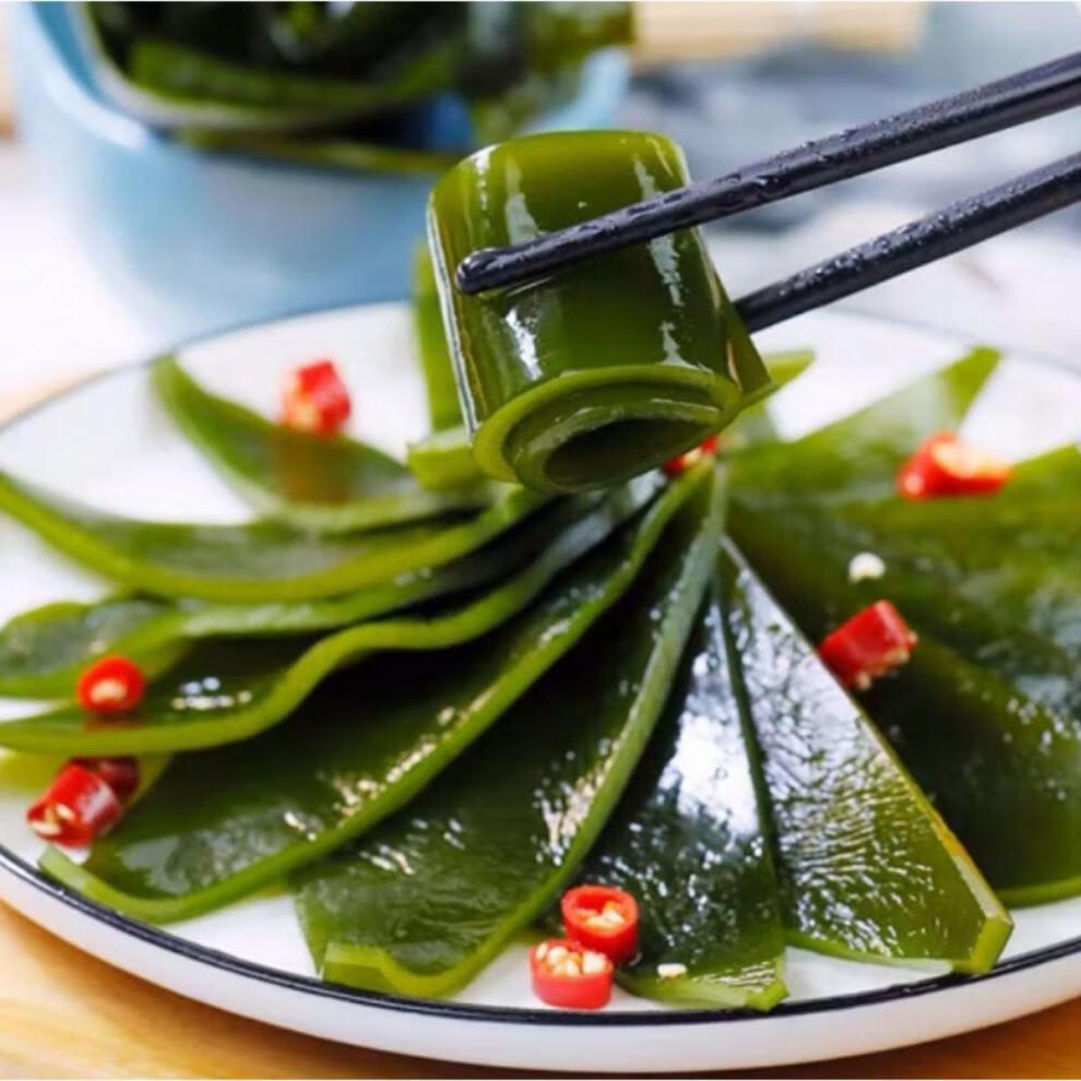荣成盐渍海带条级新鲜海带片厚昆布整箱5斤饭店专用极少盐优品海带条