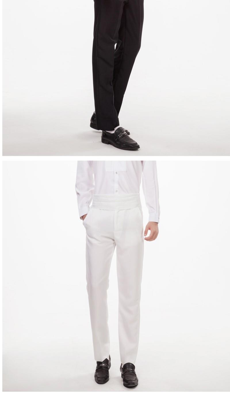 礼服腰封男黑白色腰封男士礼服西裤服饰腰带加宽缎面腰封舞台大合唱